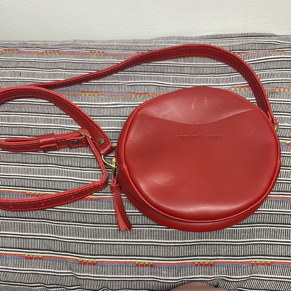 Portland Leather Red Crossbody Bag